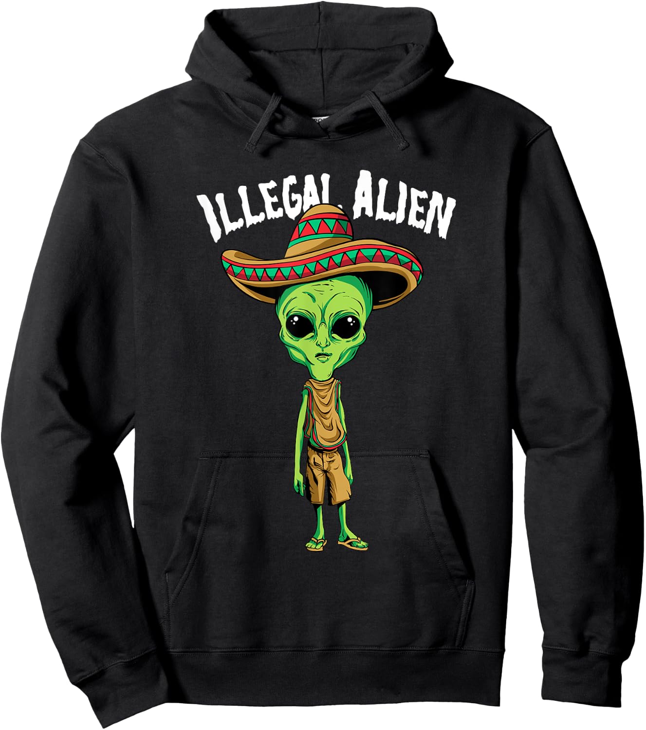 Funny Mexico Spanish UFO Illegal Alien Hoodie - Hoodie | Black