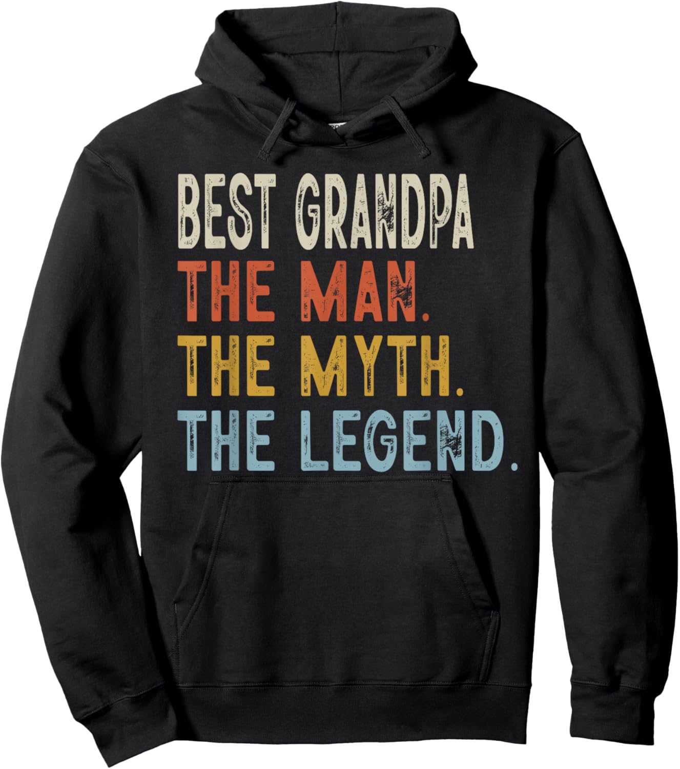 Best Grandpa The Grandpa The Myth The Legend Fathers Day Hoodie - Hoodie | Black