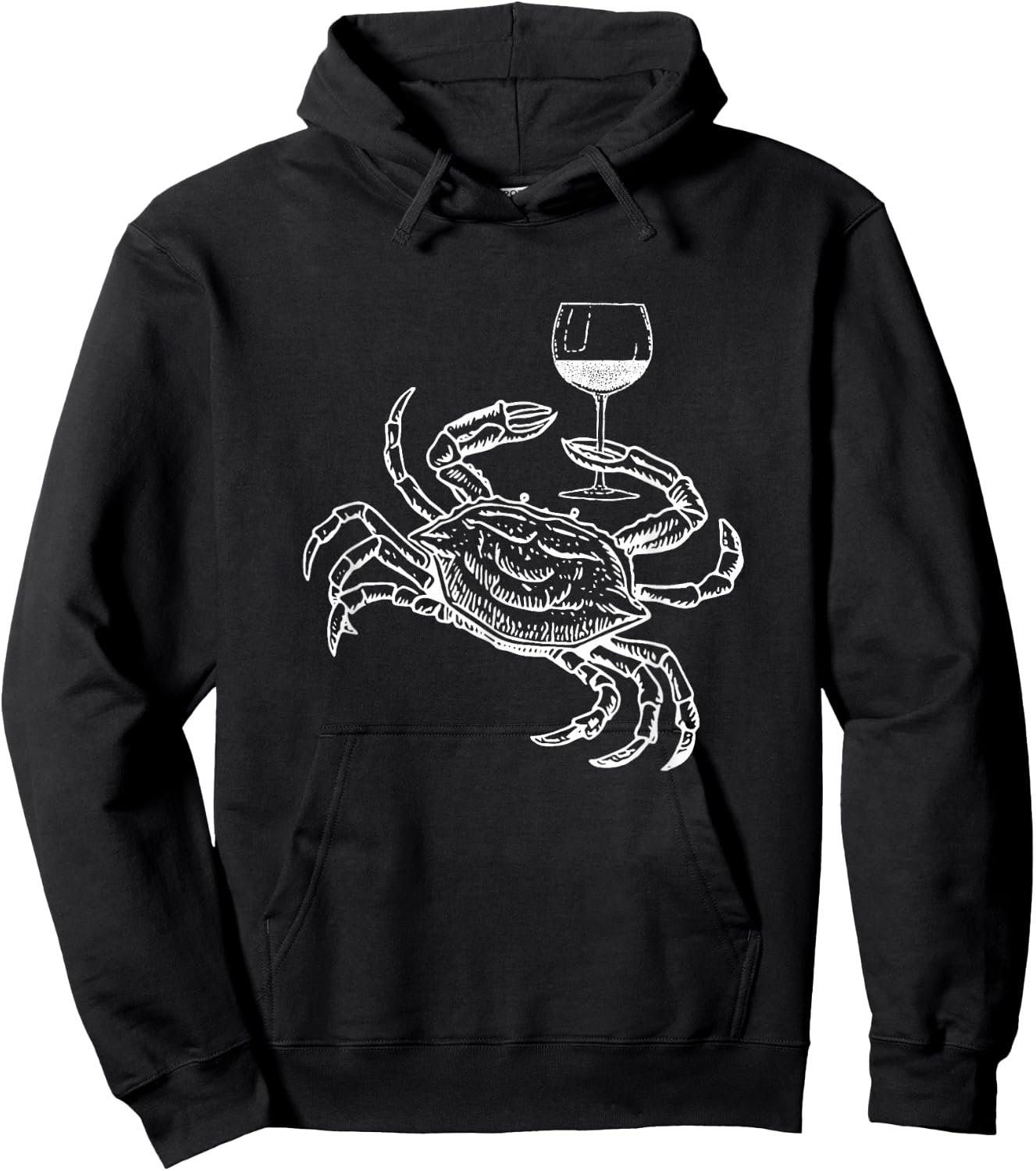 Wine Crab Ocean Lovers Shirt Funny Drinking Vacation Hoodie - Hoodie | Black