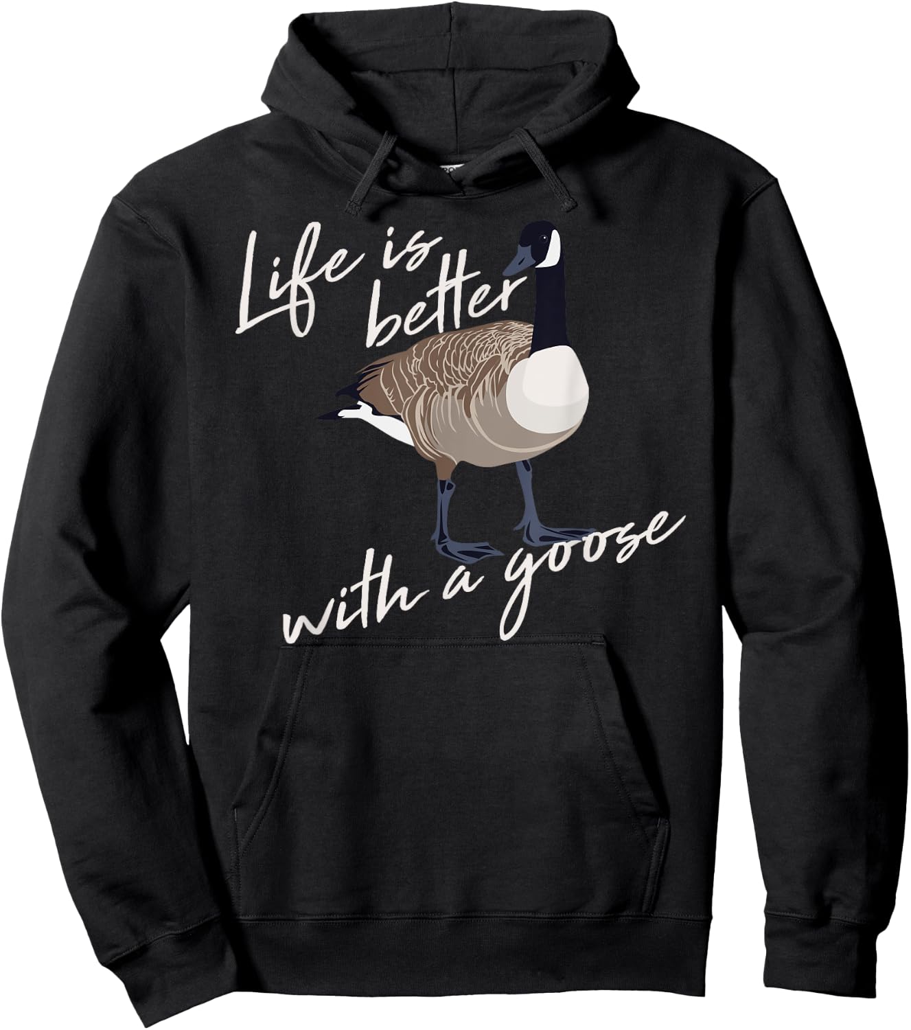 Canadian Goose Life is Better Funny Cute Hunter Gift Hoodie - Hoodie | Black