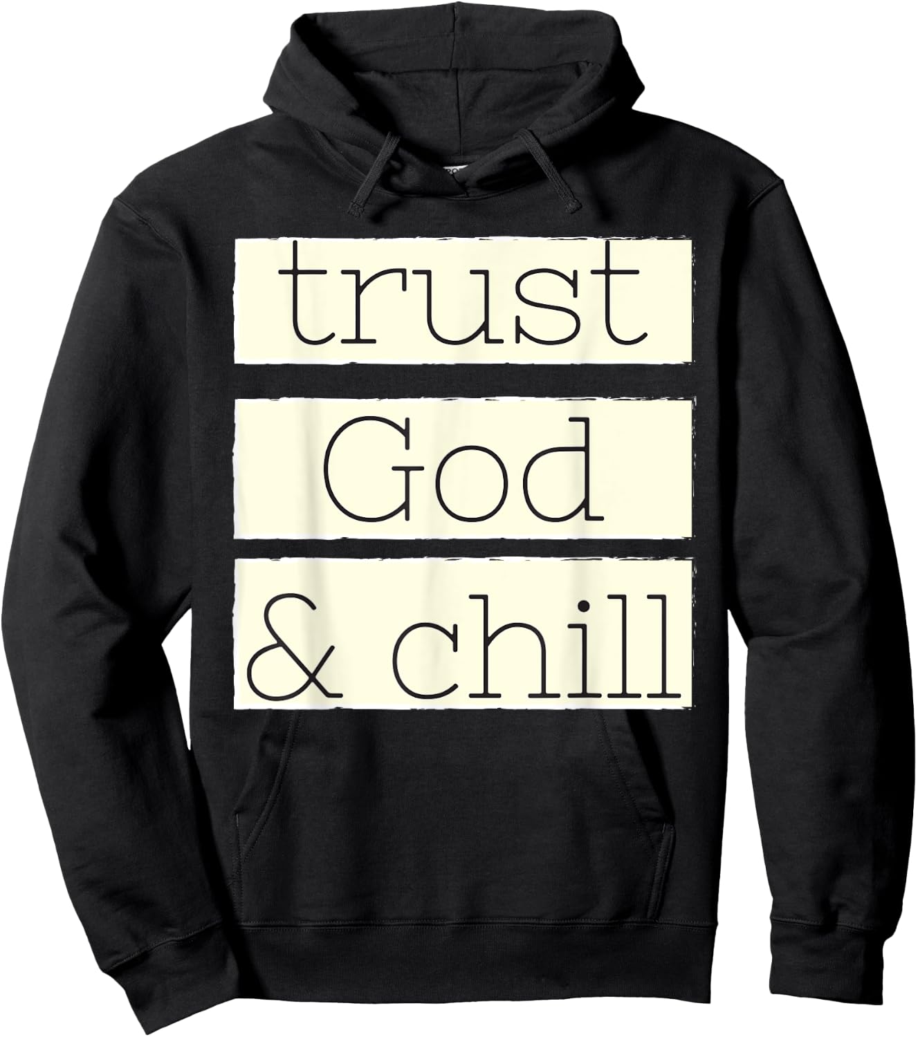 Trust God and Chill Religious Faith Vintage Christian Hoodie - Hoodie | Black