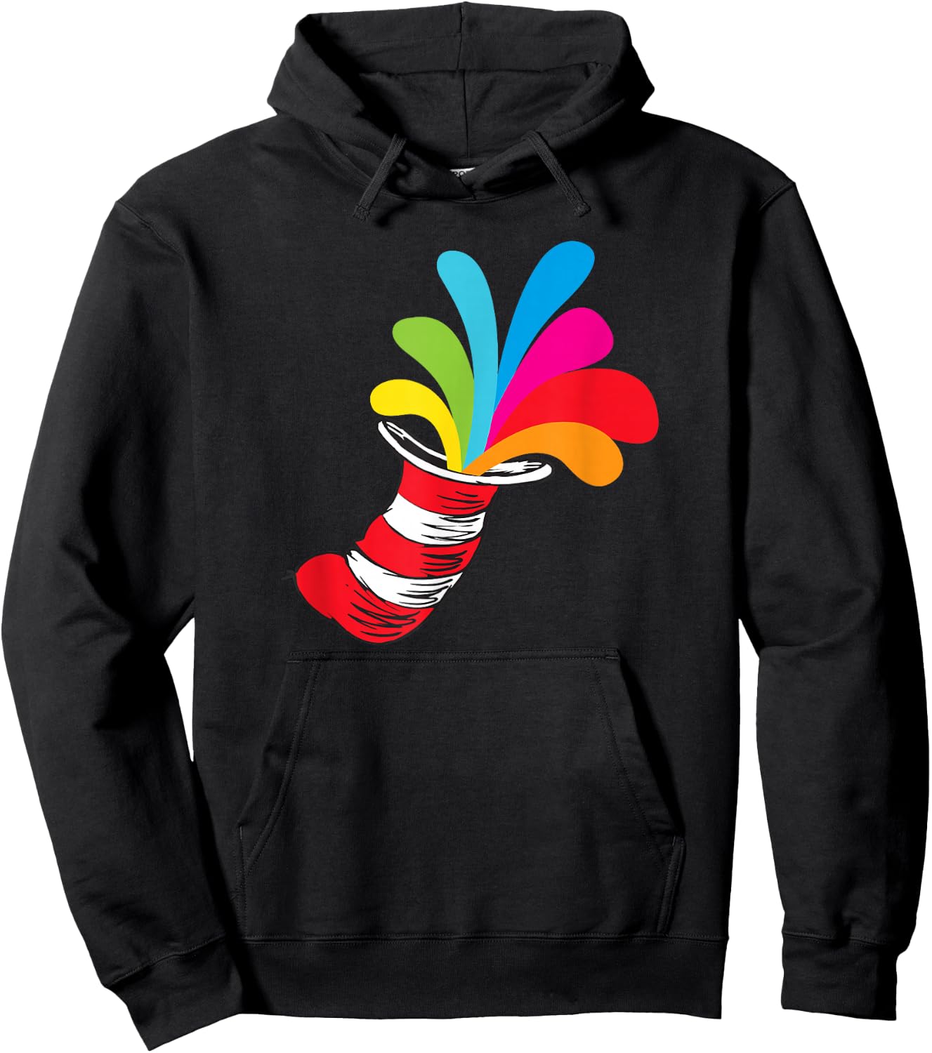 Dr. Seuss Hat Color Explosion Hoodie - Hoodie | Black