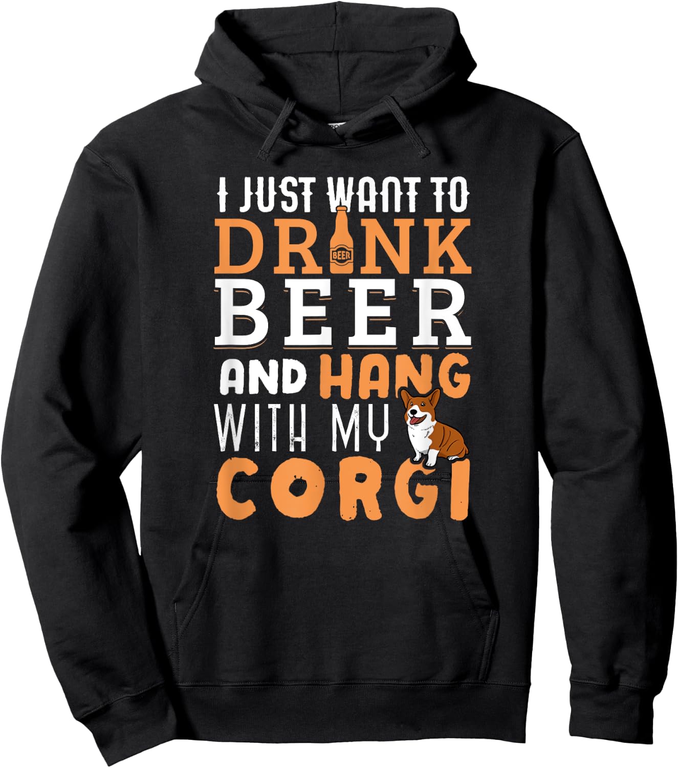 Funny Father's Day Corgi Papa Dog Lovers Shirt Men Women Hoodie - Hoodie | Black