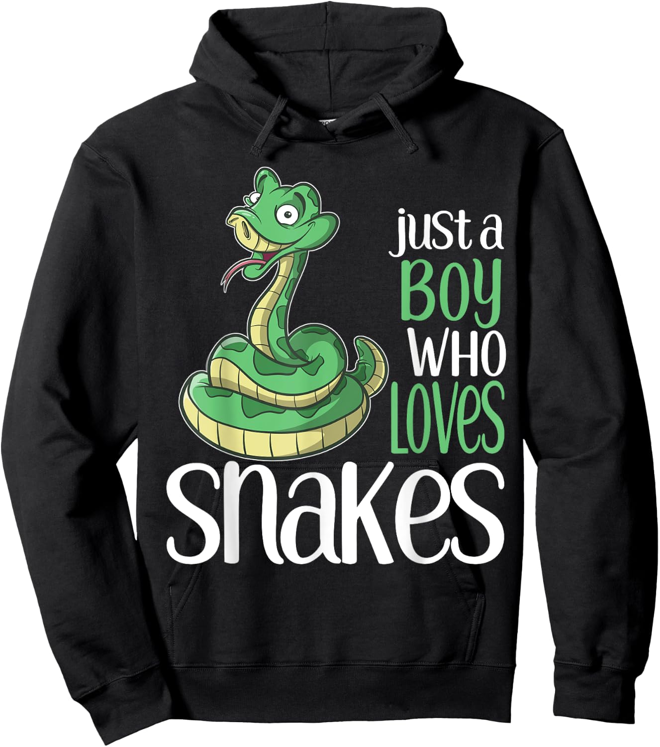 Just a Boy Who Loves Snakes Gift T Shirt for Kids and Boys Hoodie - Hoodie | Black
