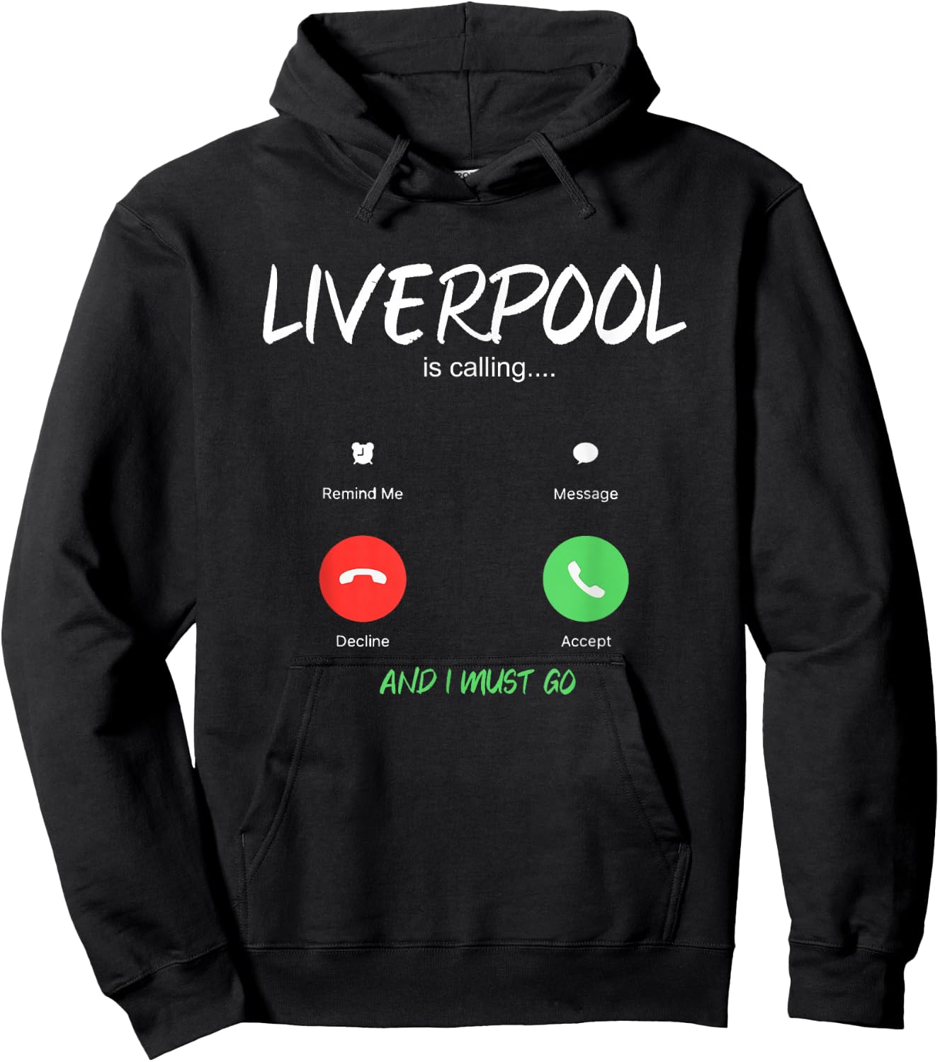 Liverpool Is Calling And I Must Go England Traveling Hoodie - Hoodie | Black