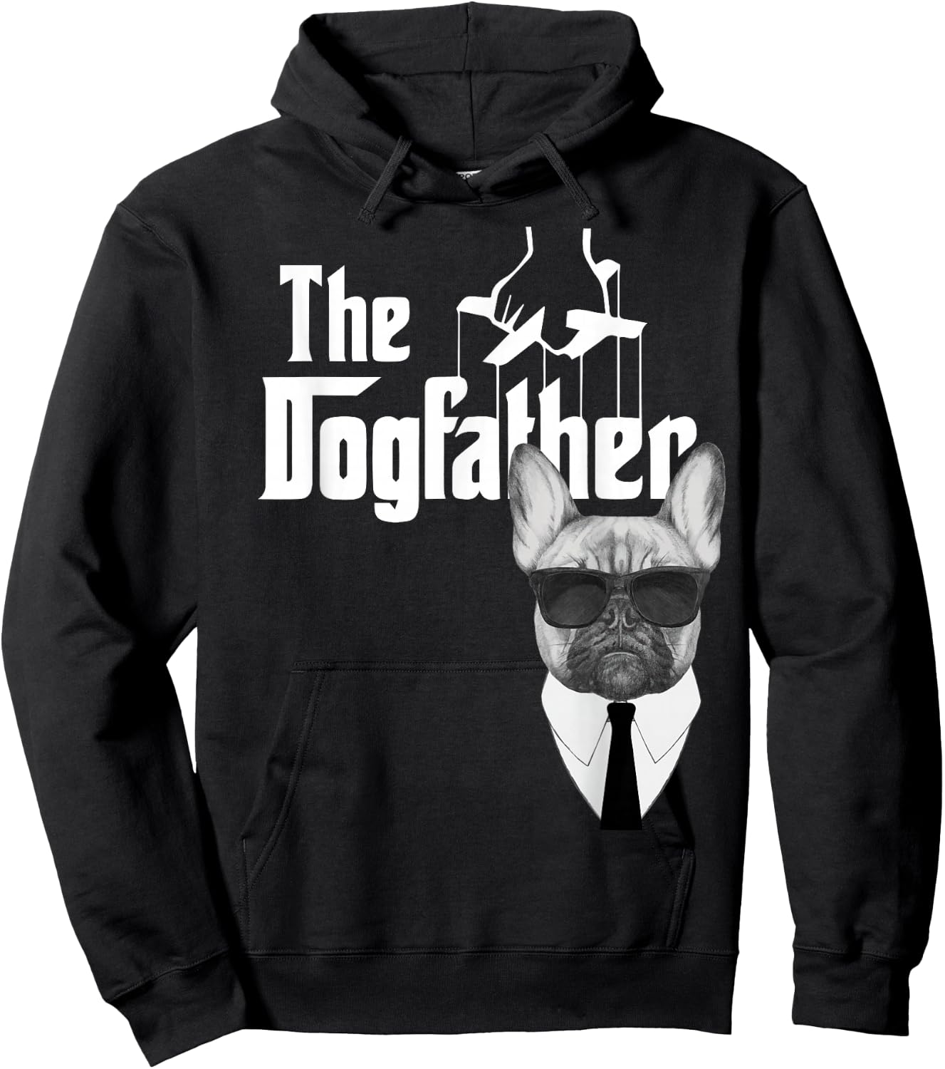 The Dogfather French Bulldog Frenchie Dog Hoodie - Hoodie | Black