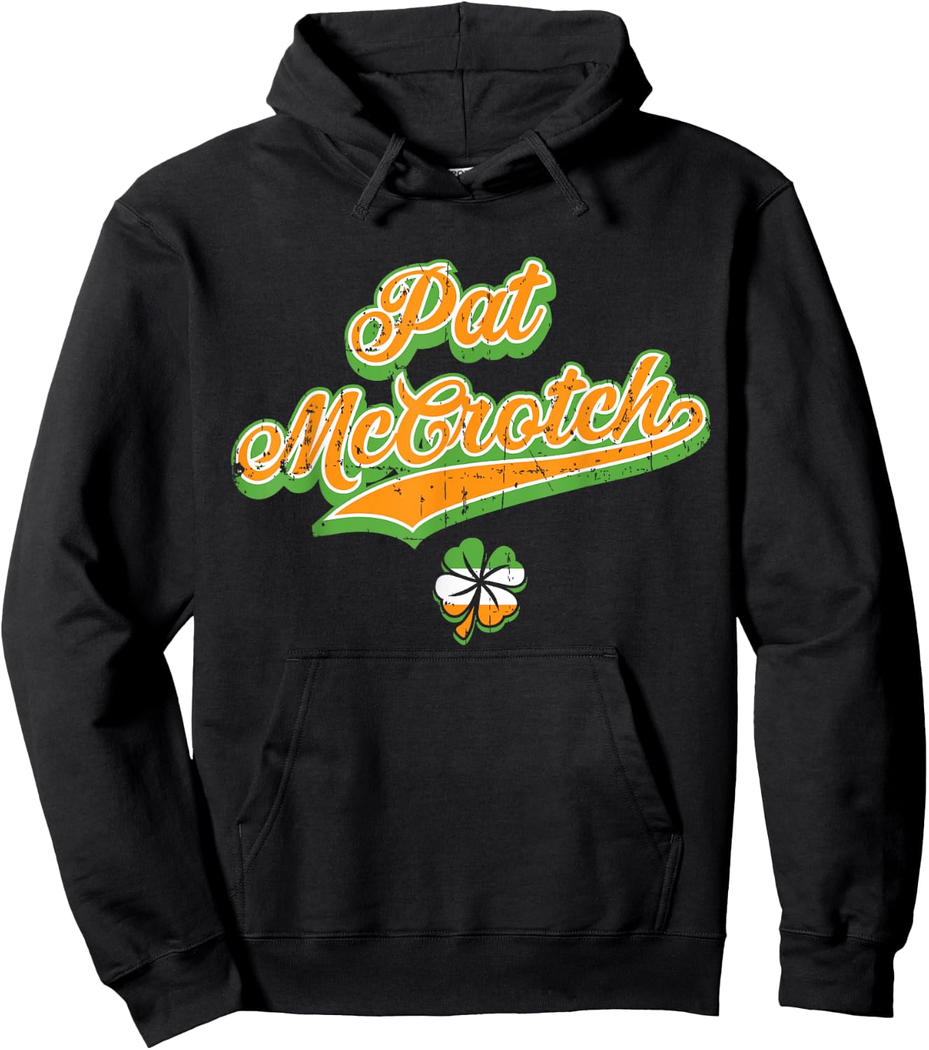 Pat McCrotch Funny Green St Patricks Day Beer Hoodie - Hoodie | Black