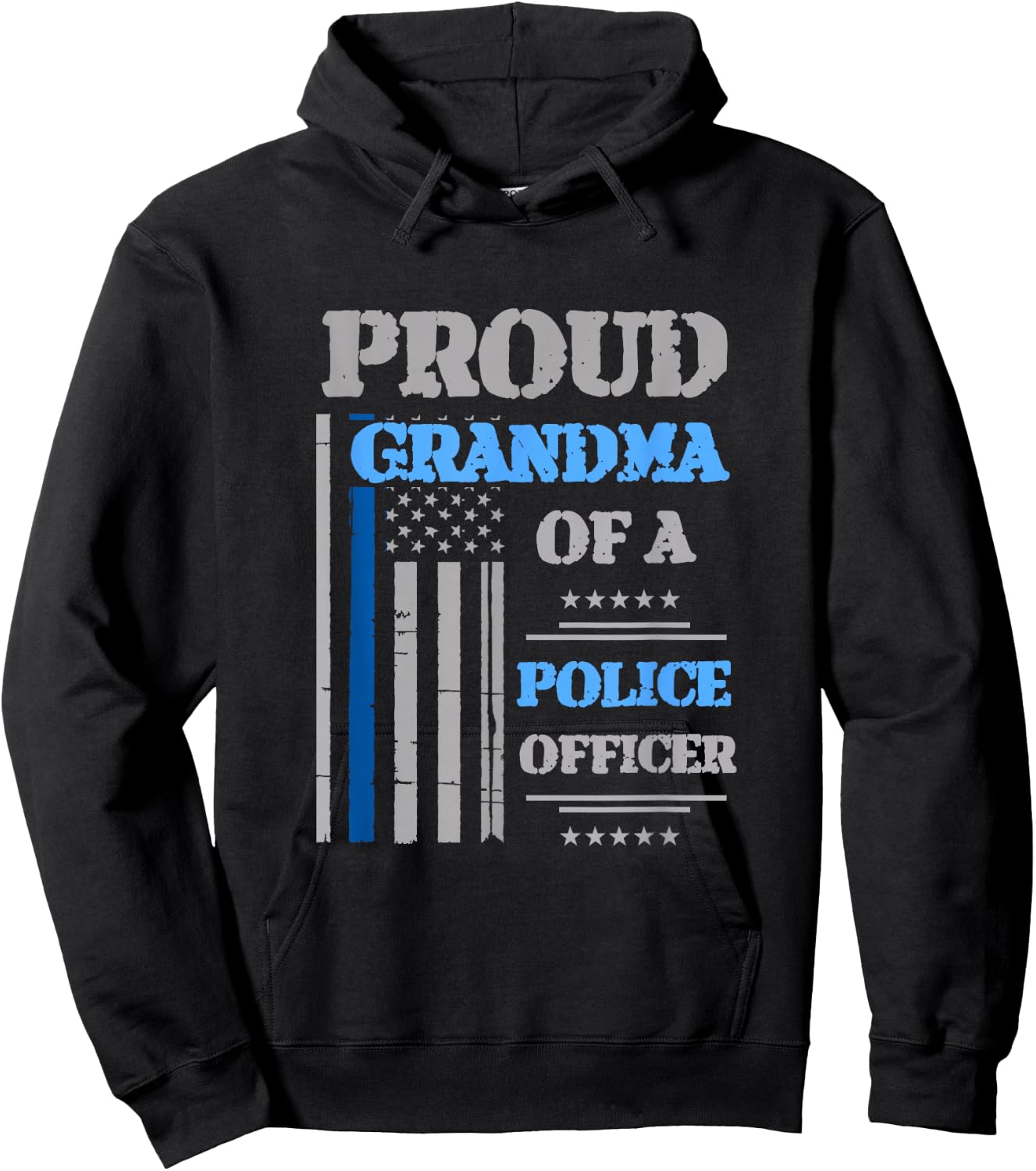 Proud Grandma of Police Officer Hoodie - Hoodie | Black
