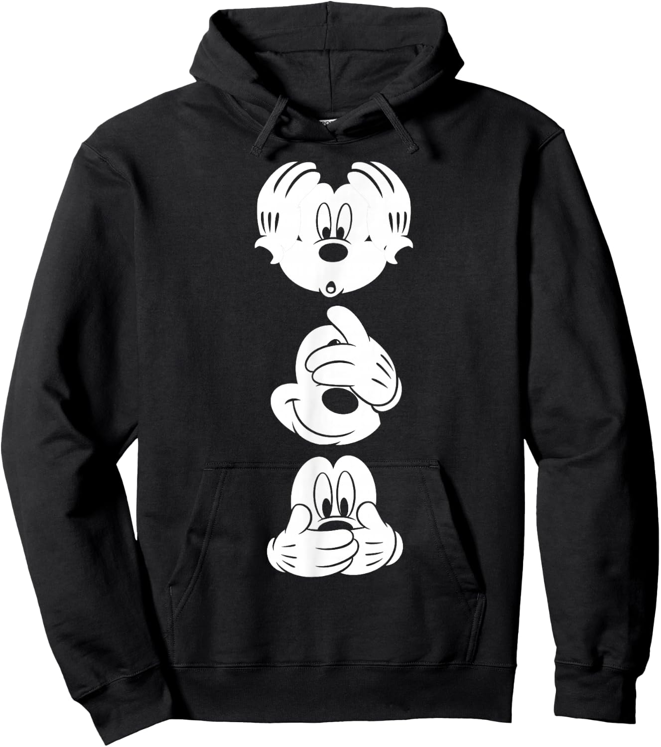 Disney - Mickey Mouse Three Faces Hoodie - Hoodie | Black