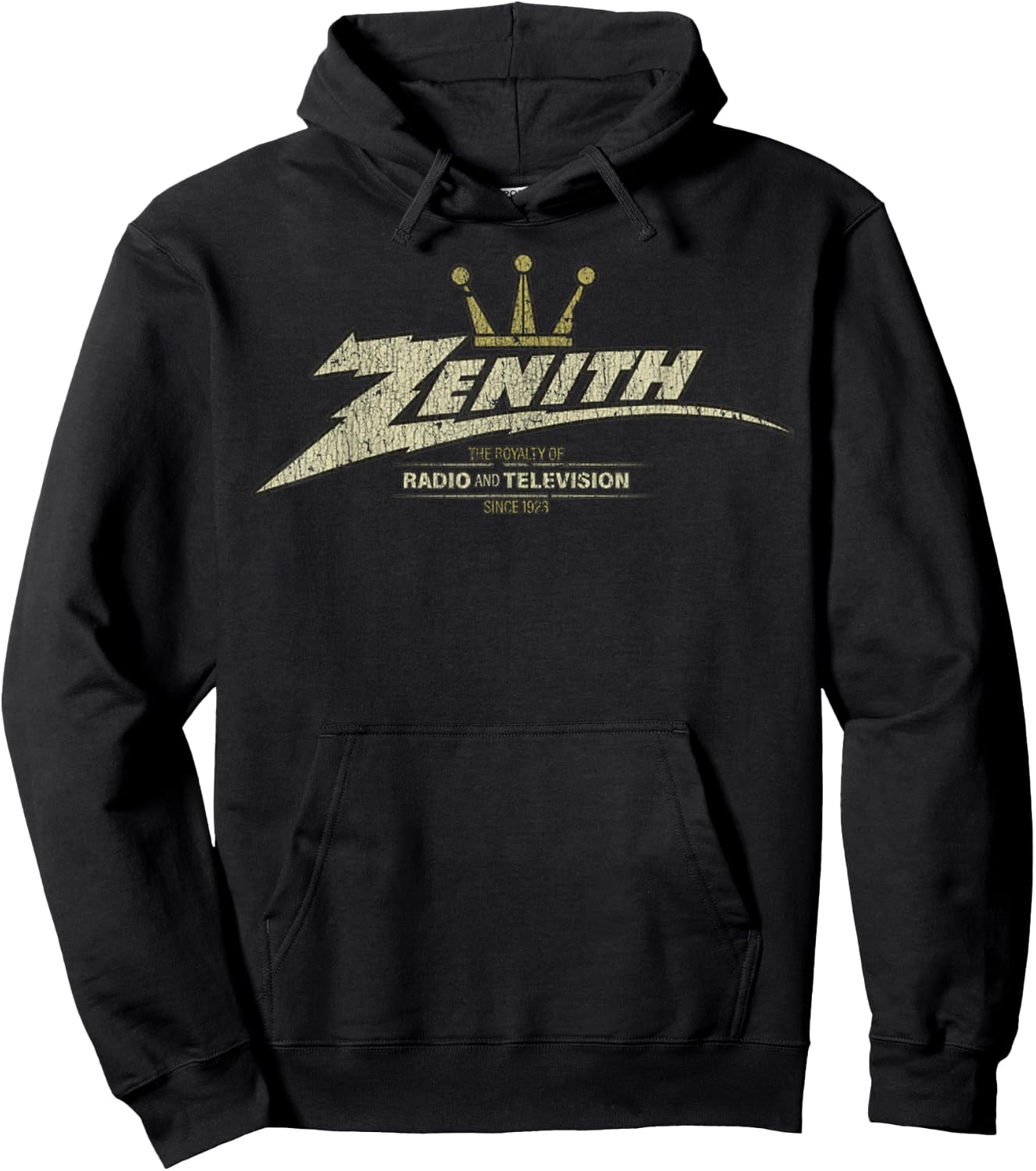 Retro Crown Classic Vintage Funny Quote Zenith Hoodie - Hoodie | Black