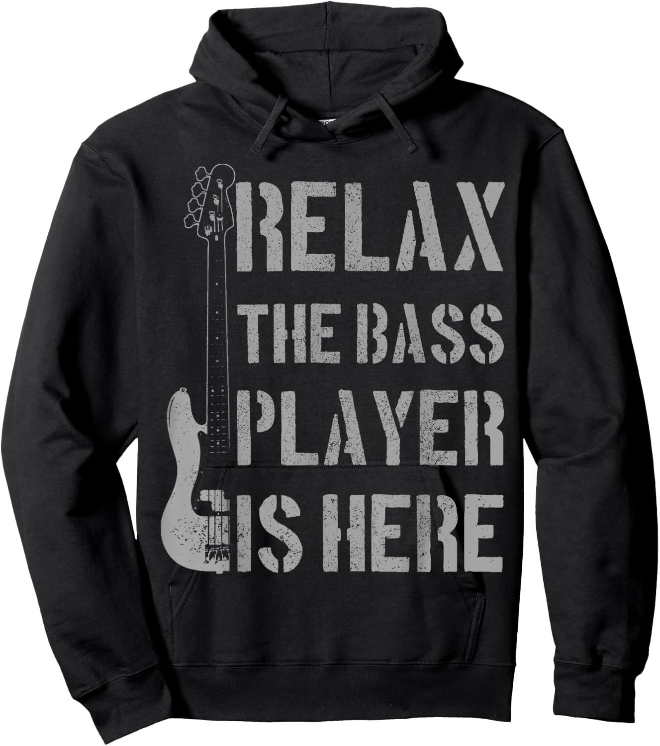 Relax The Bass Player Is Here - Funny Guitar Bassist Gift Hoodie - Hoodie | Black