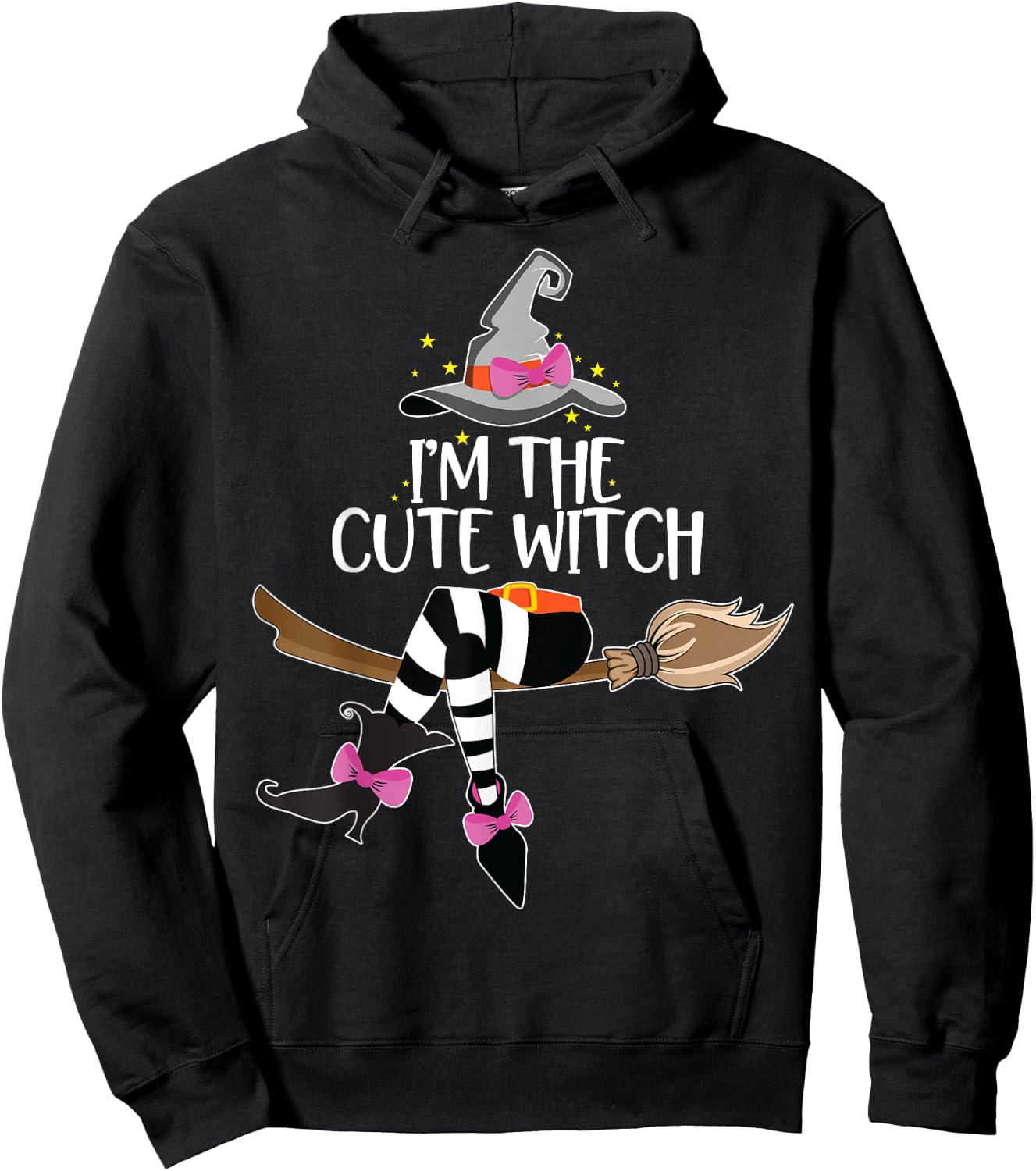 Im the Cute Witch Halloween Matching Group Costume Hoodie - Hoodie | Black