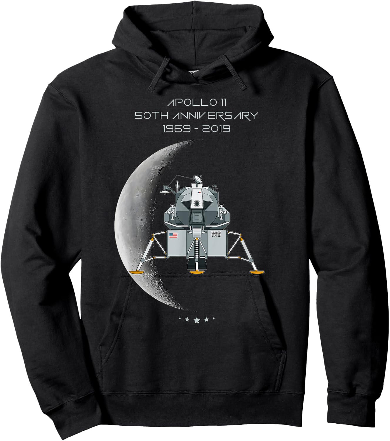 Apollo 11 50Th Anniversary Lunar Module Moon The Eagle Shirt Hoodie - Hoodie | Black
