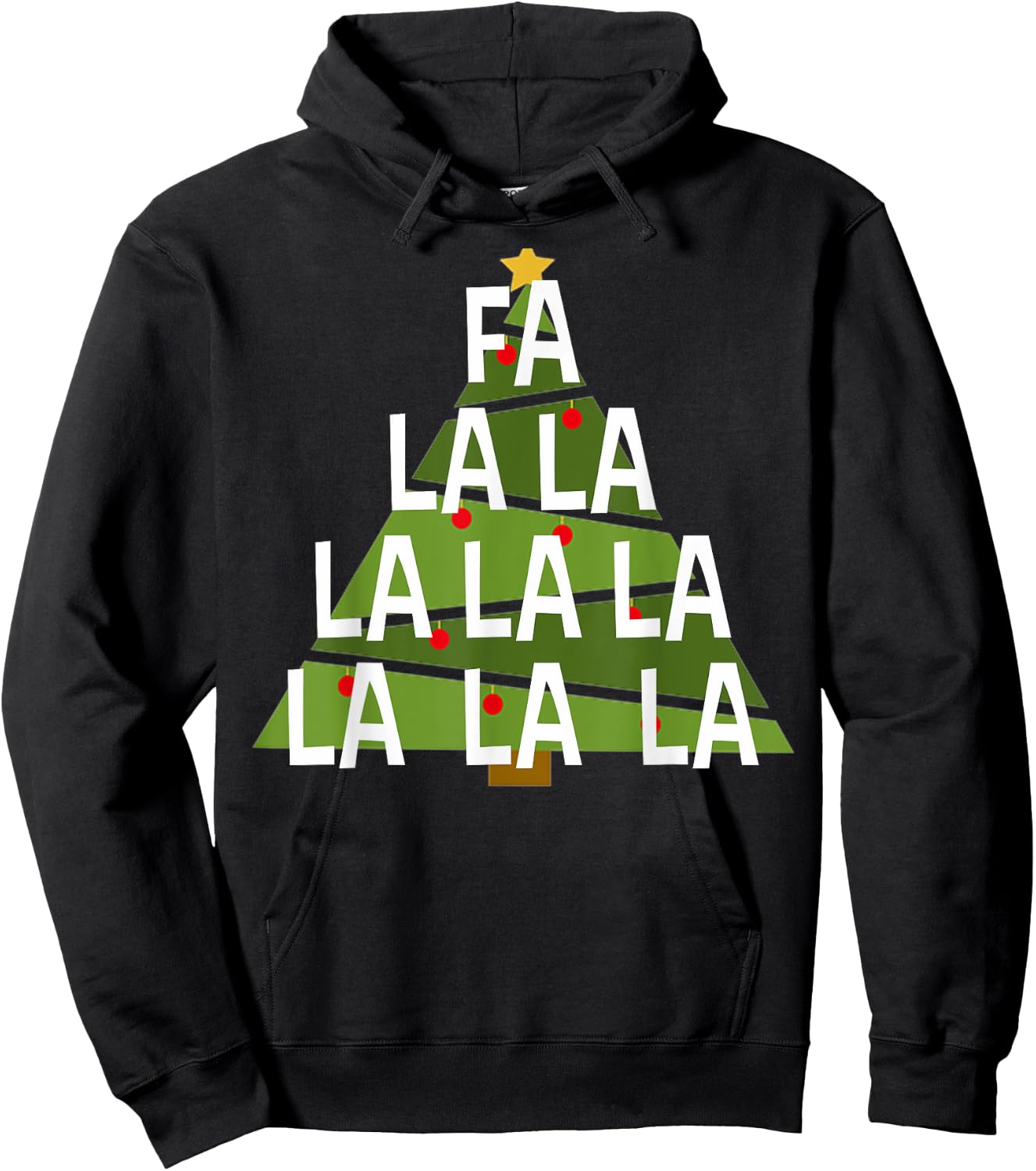 Fa la la la la la la la la - Christmas Song Christmas Hoodie - Hoodie | Black