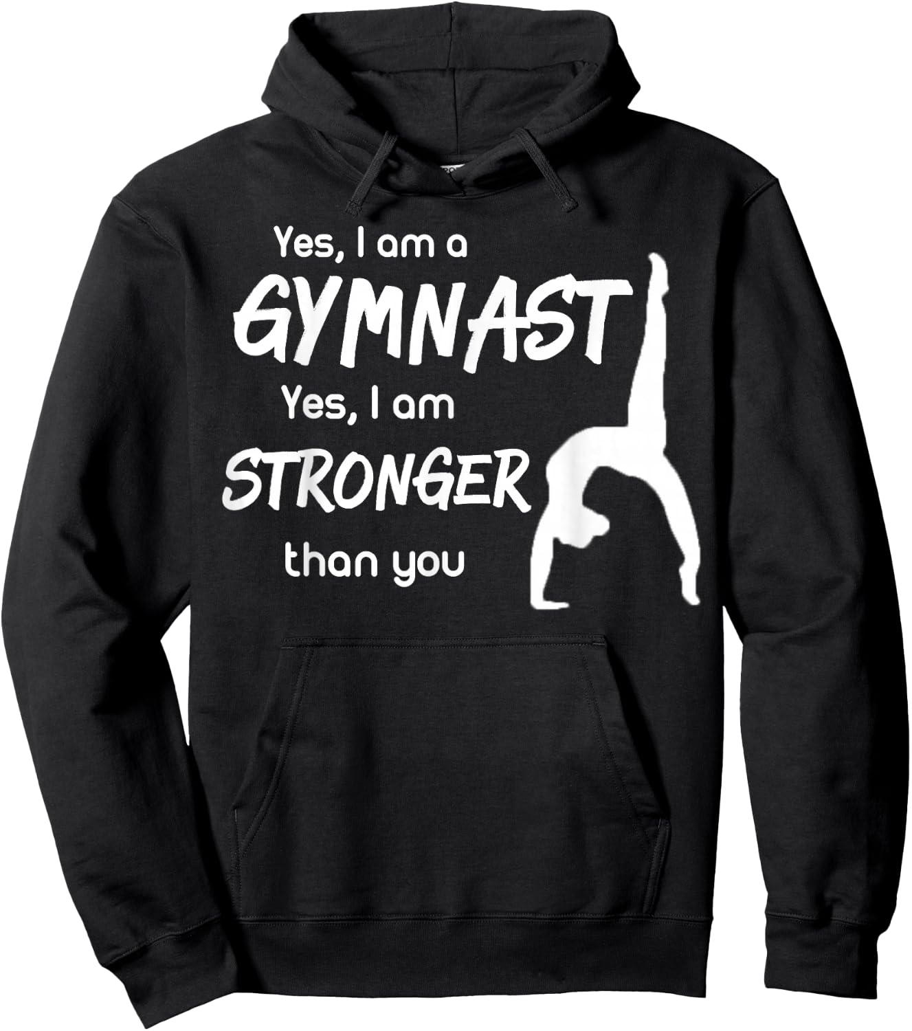Funny Gymnastics Girls Gymnast Shirt Gift Hoodie - Hoodie | Black