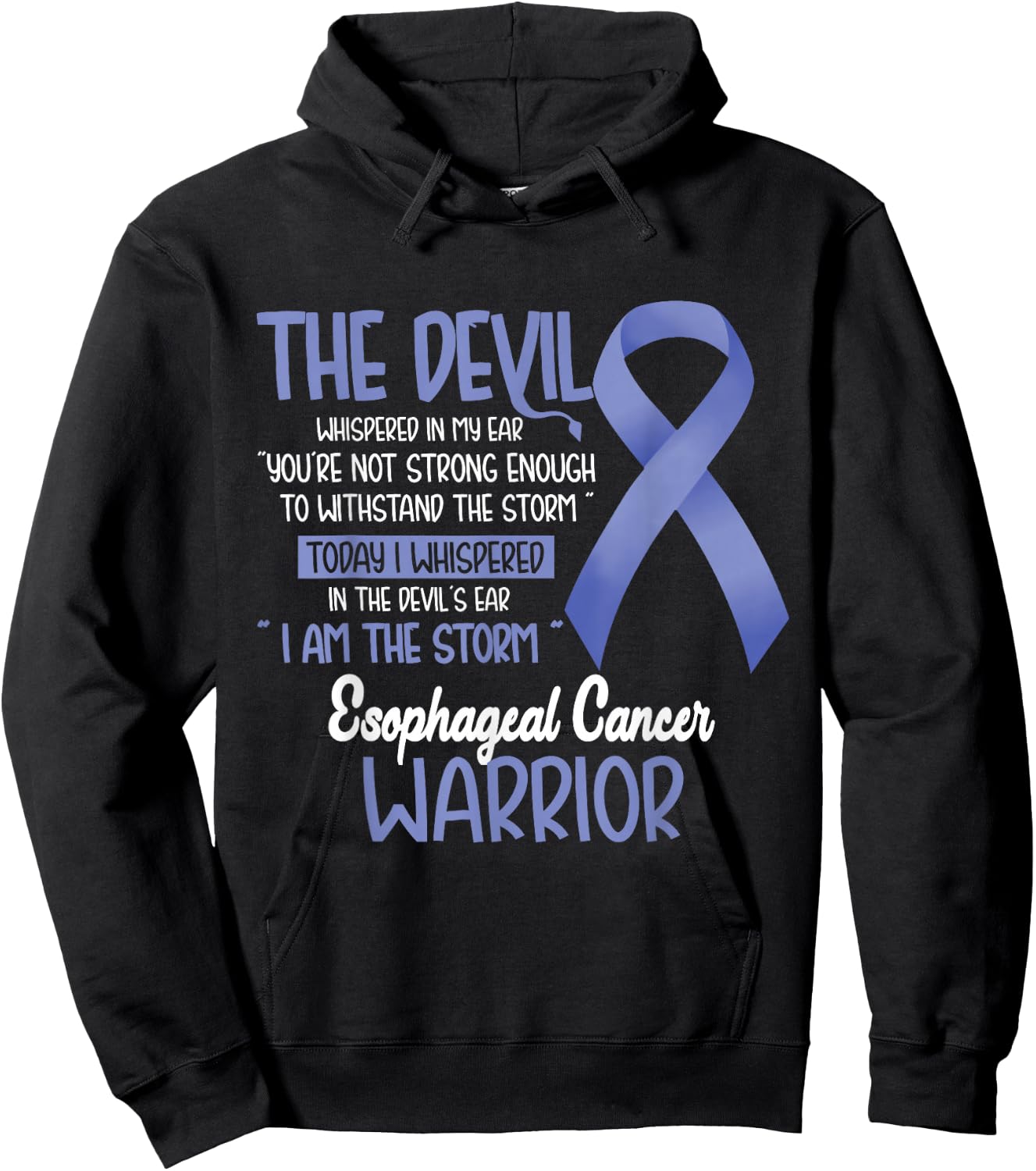 I am the storm Esophageal Cancer Warrior Shirt Hoodie - Hoodie | Black