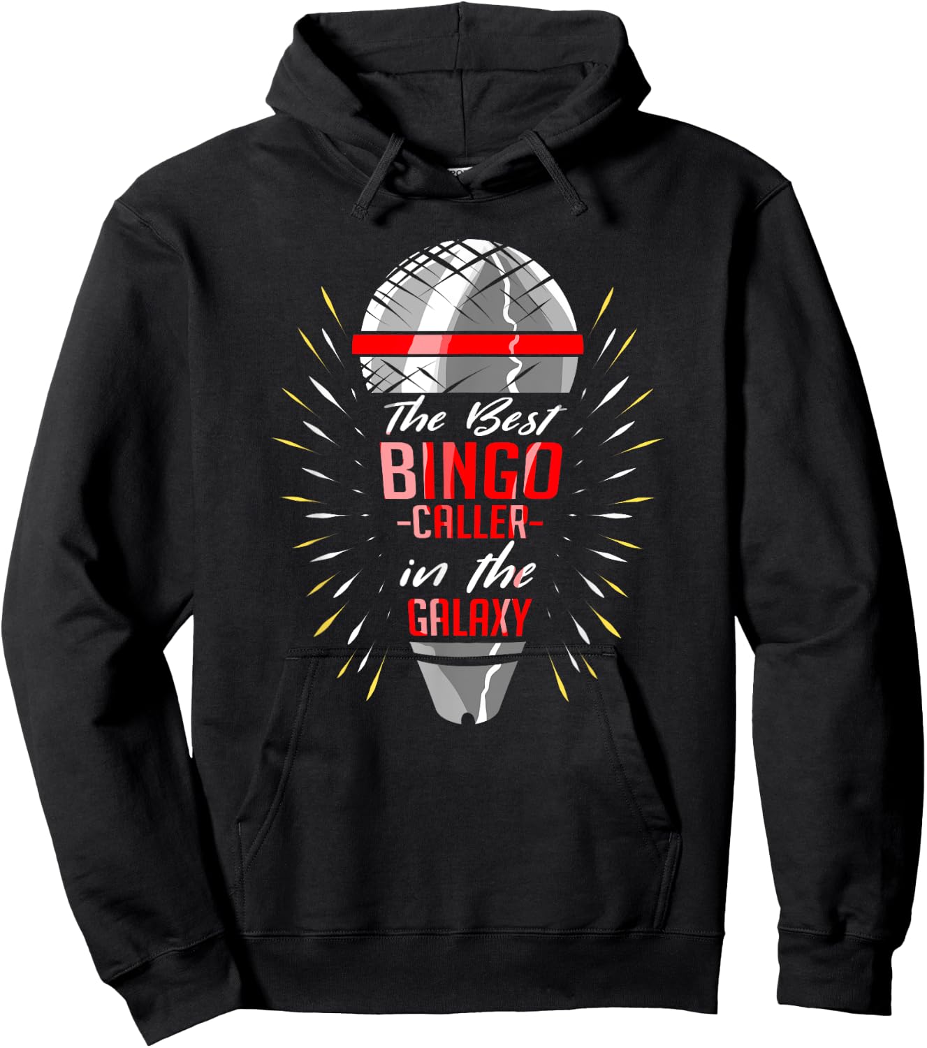 The Best Bingo Caller In The Galaxy - Bingo Game Lover Hoodie - Hoodie | Black