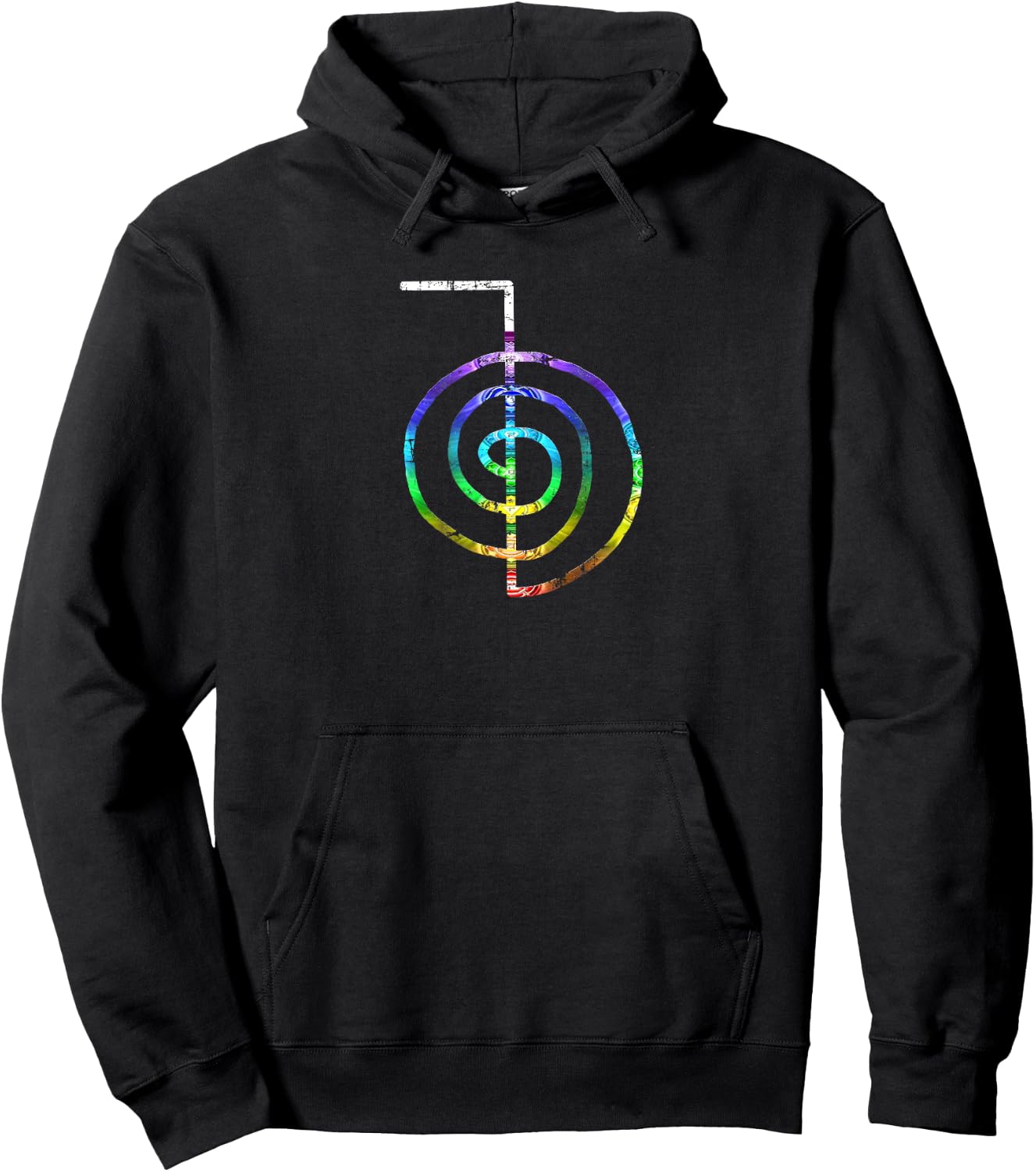 Reiki Reiki Symbol Choku Rei Shirt Chakra colors Hoodie - Hoodie | Black