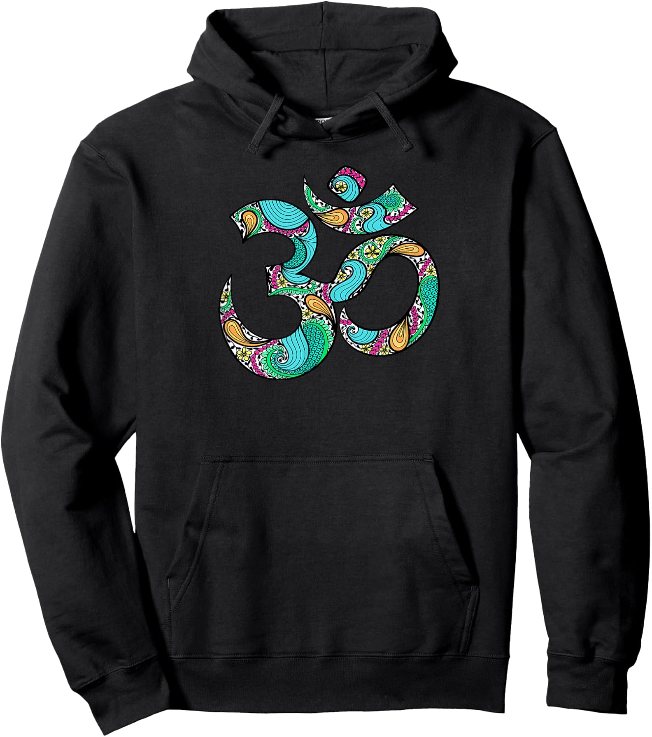 Om Ohm Aum Symbol T Shirt Spiritual Yoga Hoodie - Hoodie | Black