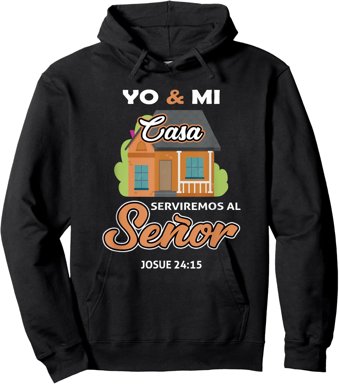 camisas cristianas Spanish christian Hoodie - Hoodie | Black