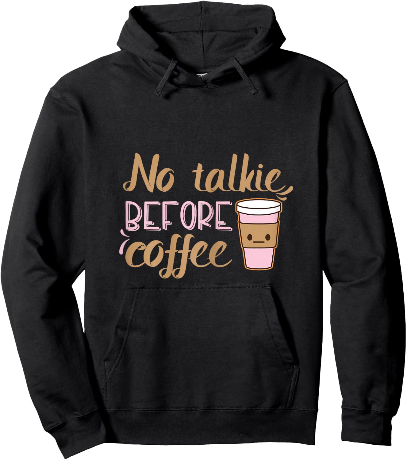 No Talkie Before Coffee Hoodie - Hoodie | Black