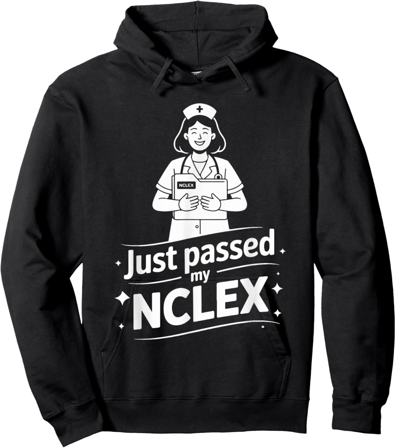 Just Passed My NCLEX Nurse Joyful Hoodie - Hoodie | Black