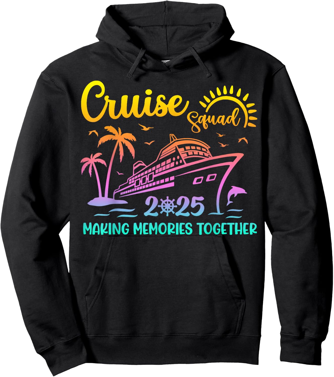 Cruise Squad 2025 Family Friends Vacation Matching Group Hoodie - Hoodie | Black