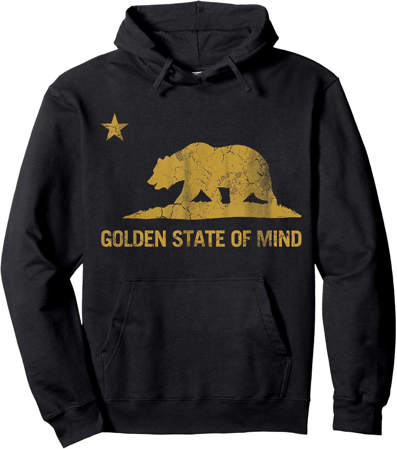 California Golden State Of Mind Retro Fade Hoodie - Hoodie | Black