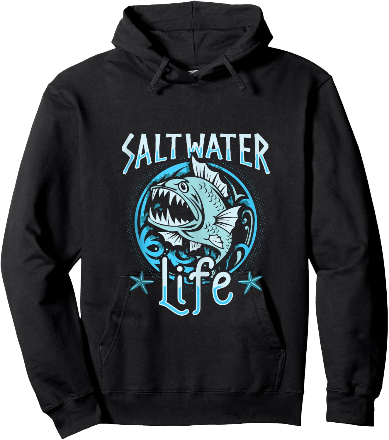 Saltwater Life Fishing Hoodie - Hoodie | Black