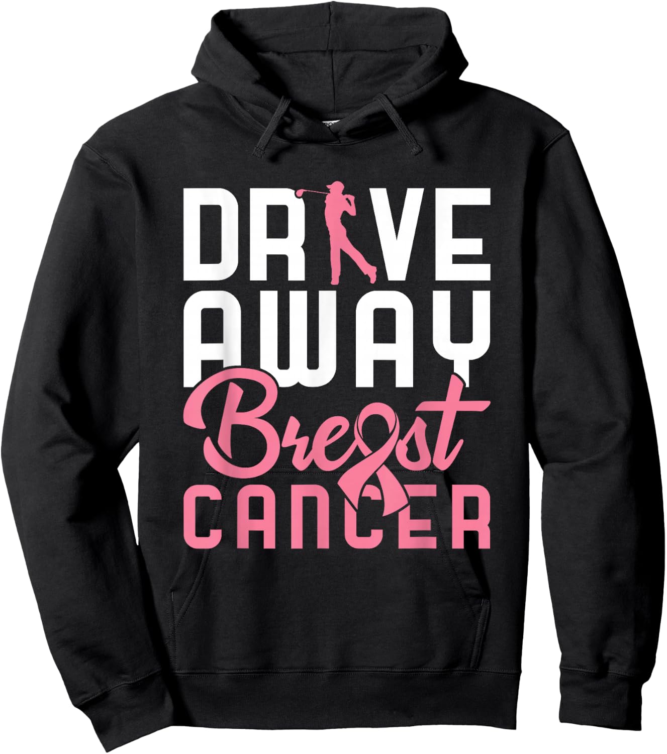 Drive Away Breast Cancer Golf Hoodie - Hoodie | Black
