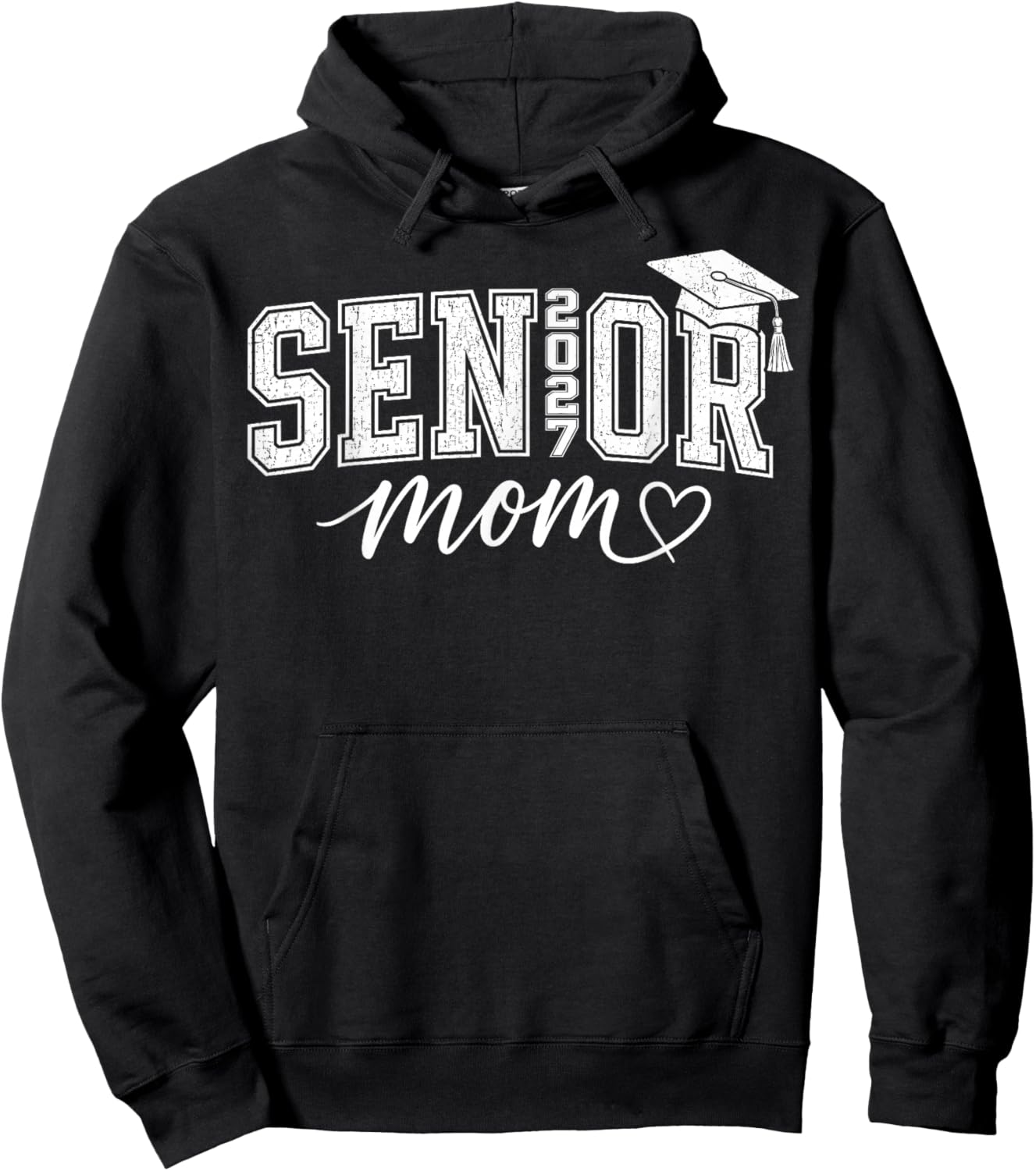 Senior Mom 2027 Proud Mom Mother Graduate Class of 2027 Hoodie - Hoodie | Black
