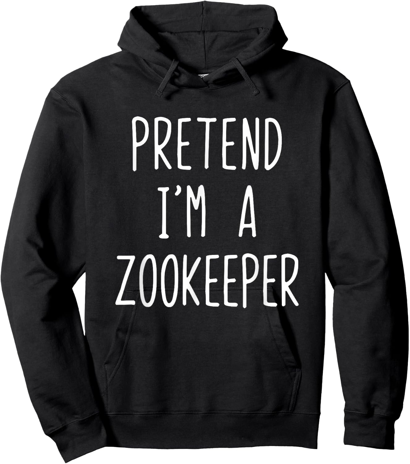 Pretend I'm Zookeeper Costume Halloween Lazy Zoo-Keeper Hoodie - Hoodie | Black