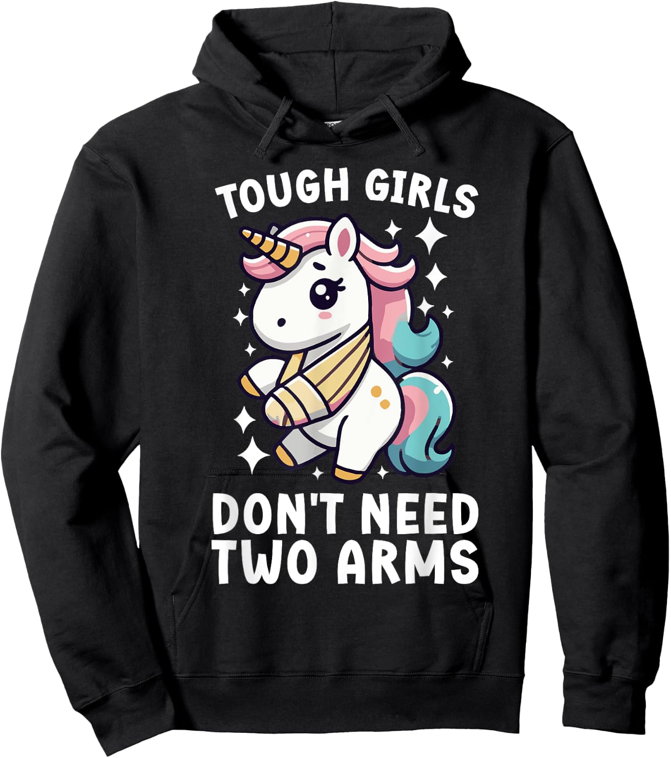 Broken Arm Recovery Unicorn Broken Arm Survivor Hoodie - Hoodie | Black