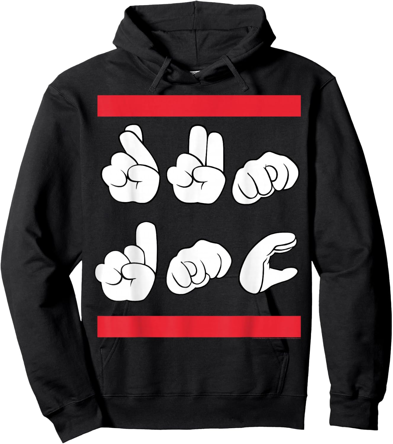Run DMC Official Sign Language Hoodie - Hoodie | Black