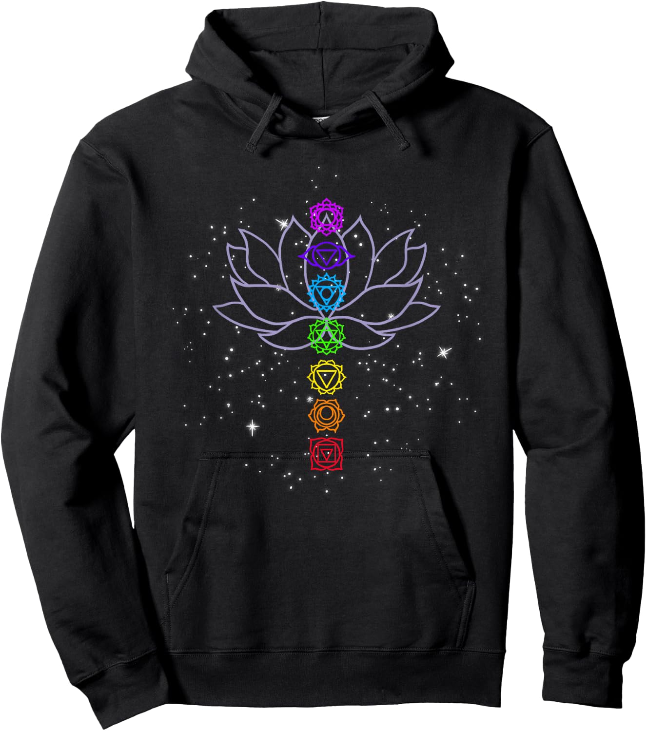 Magical Mandala Lotus Lines Cool Mandala Design Lovers Gift Hoodie - Hoodie | Black