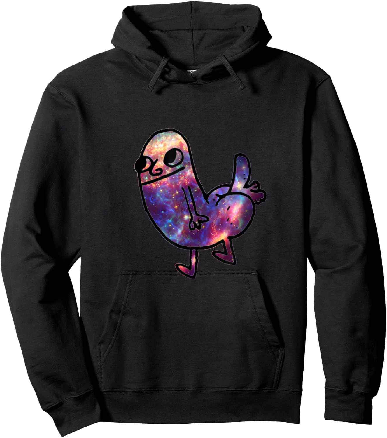 Cosmic Galaxy Dickbutt | Dickbutt Dank Meme Shirt Hoodie - Hoodie | Black