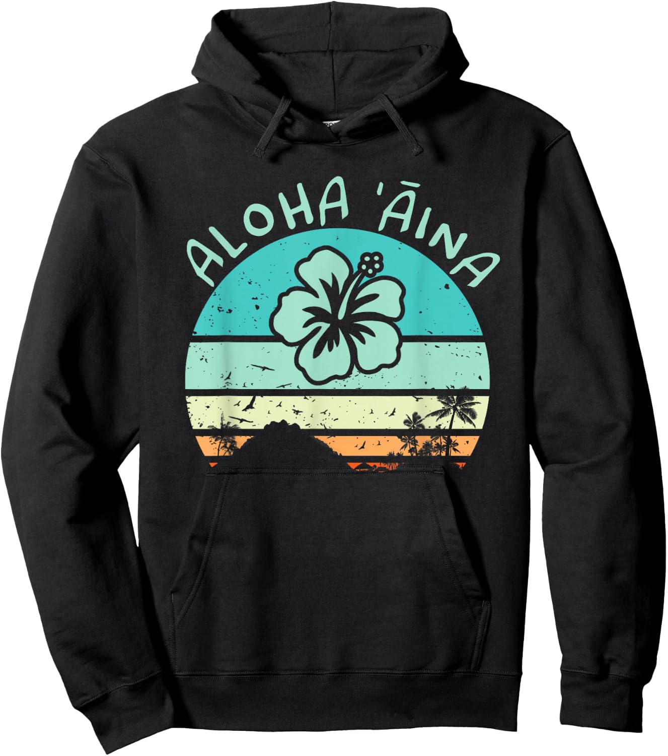 Aloha Aina Love of The Land T Shirt for Hawaii Hippies Hoodie - Hoodie | Black