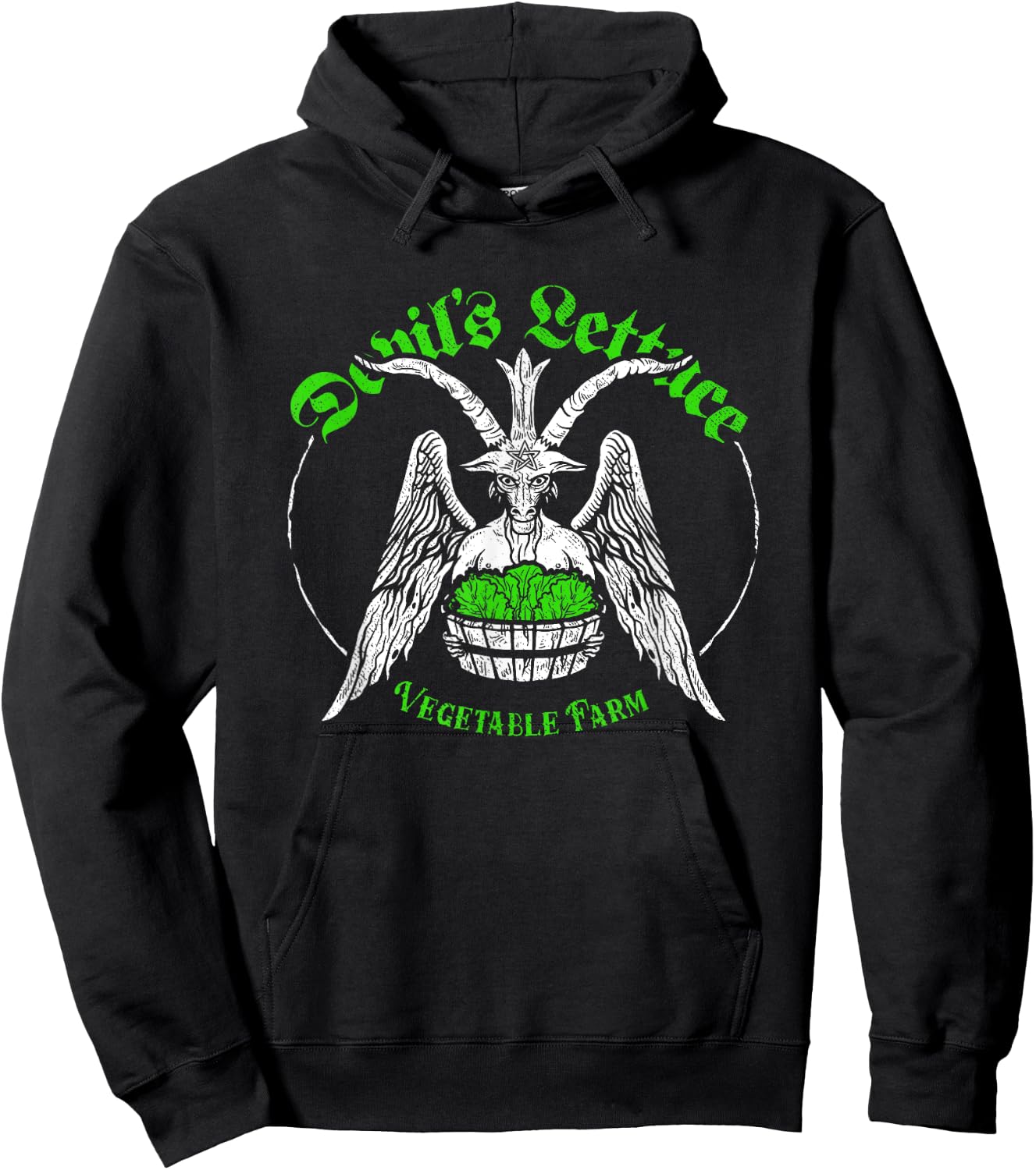 The Devils Lettuce Vegetable Farm - Dank Meme Funny Hoodie - Hoodie | Black
