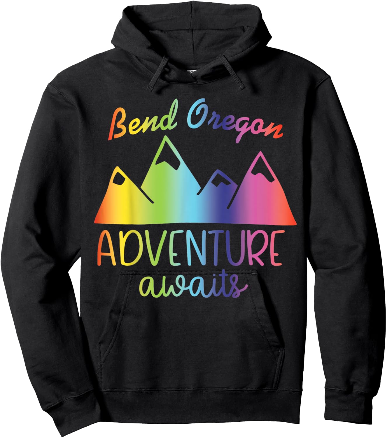 Bend Oregon - Adventure Awaits Hoodie - Hoodie | Black