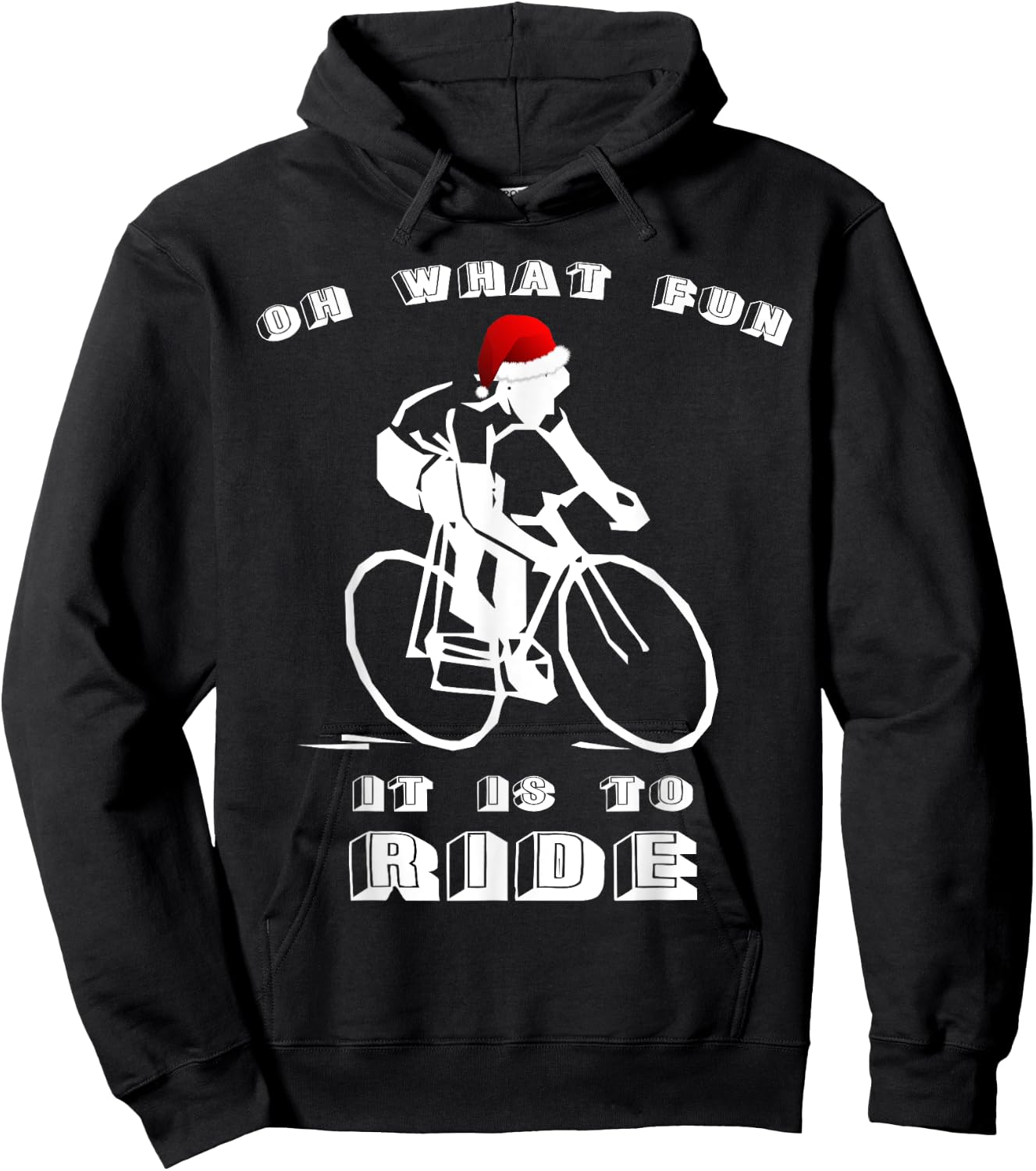 Christmas Cycling Shirt - Oh What Fun It Is to Ride Hoodie - Hoodie | Black