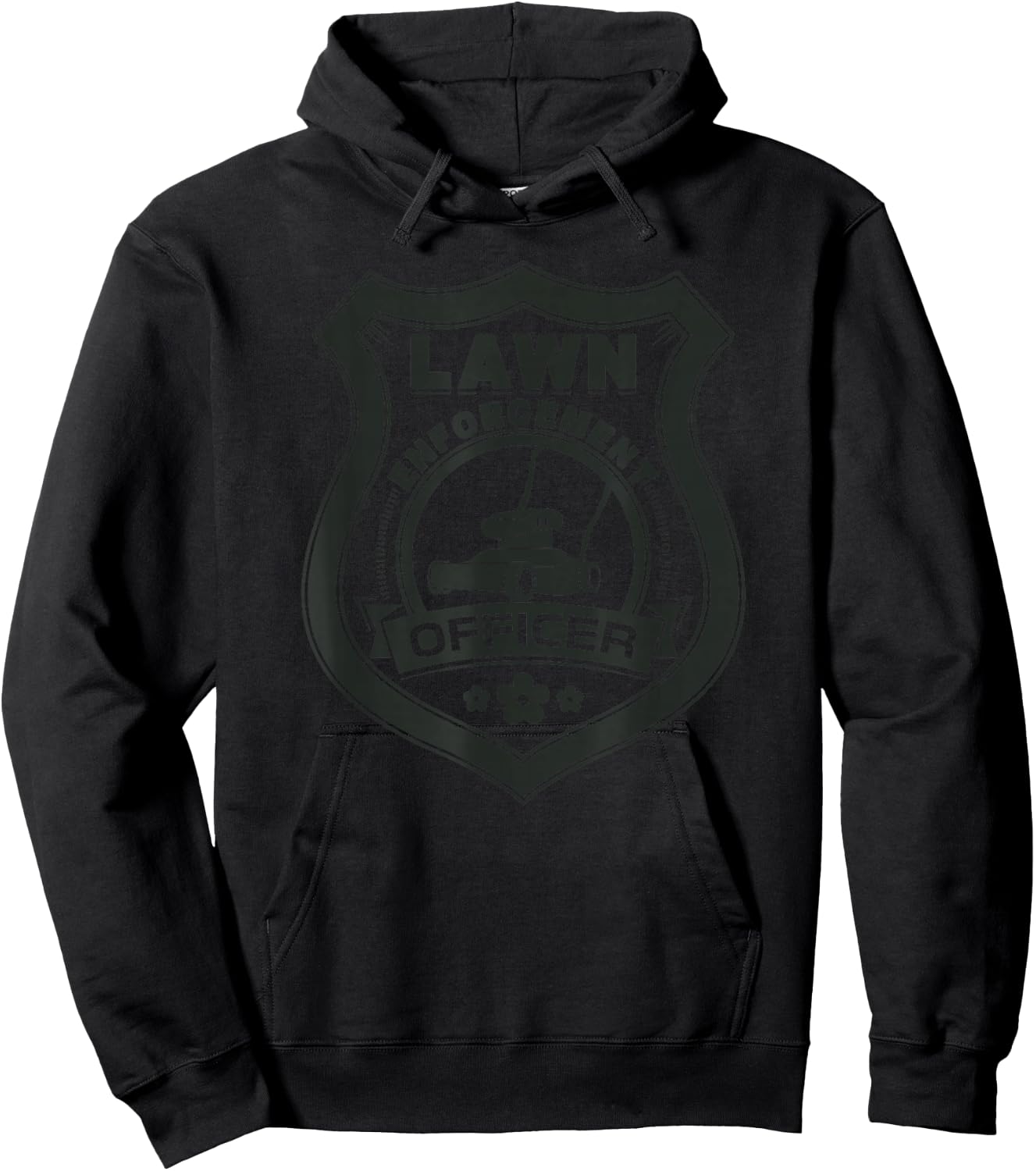 Lawn Enforcement Officer - Funny Gardening Hoodie - Hoodie | Black