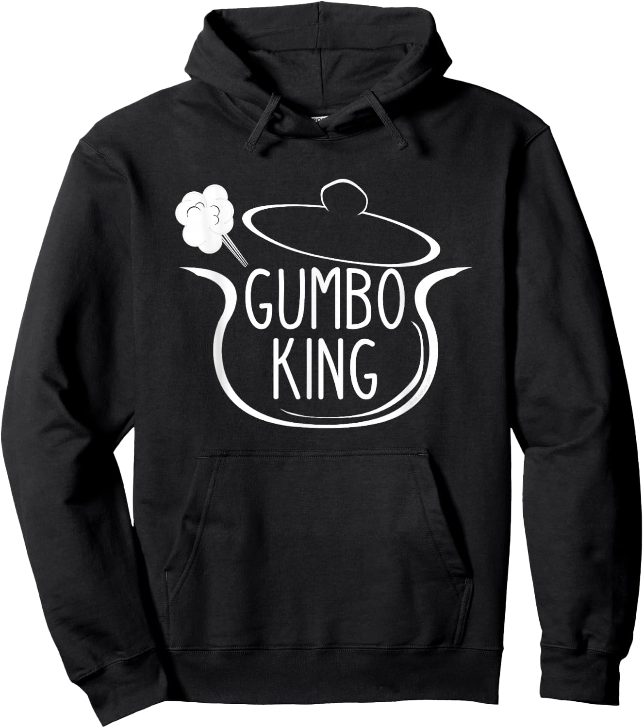 Gumbo King Gumbo Pot Drawing for Chef or Cook Hoodie - Hoodie | Black