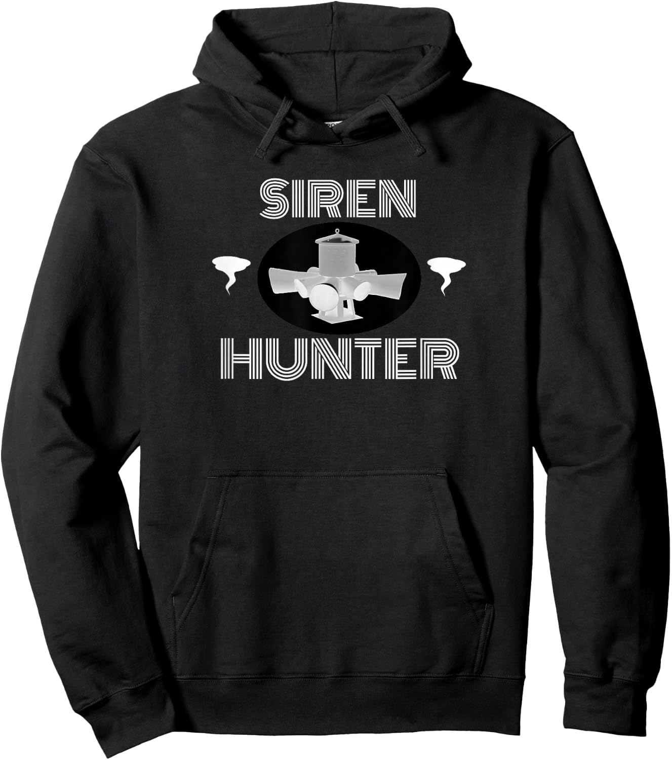 Siren Hunter tornado siren fan shirt Hoodie - Hoodie | Black