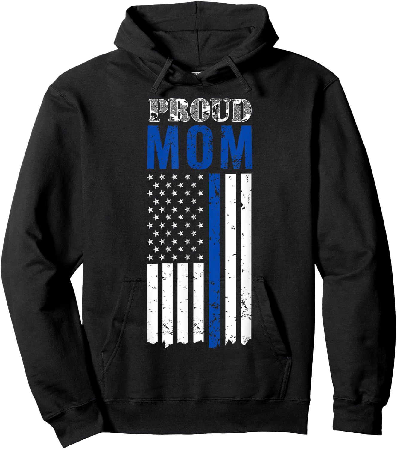 Thin Blue Line, Proud Mom Shirt, for Mother of a Cop Hoodie - Hoodie | Black