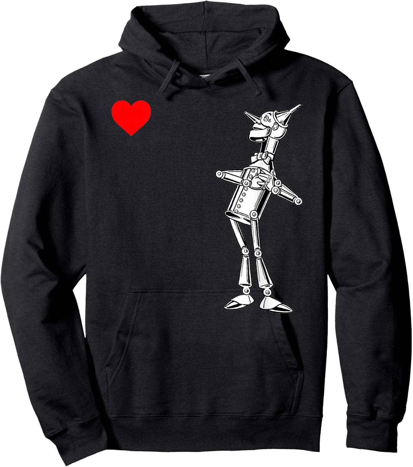 Classic Retro Wonderful Wizard of OZ Gifts Tin Man Heart Hoodie - Hoodie | Black