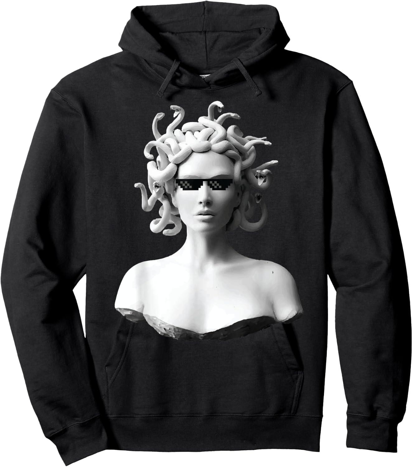Medusa Head Portrait Greek Mythology Gorgon Monster T Shirt Hoodie - Hoodie | Black