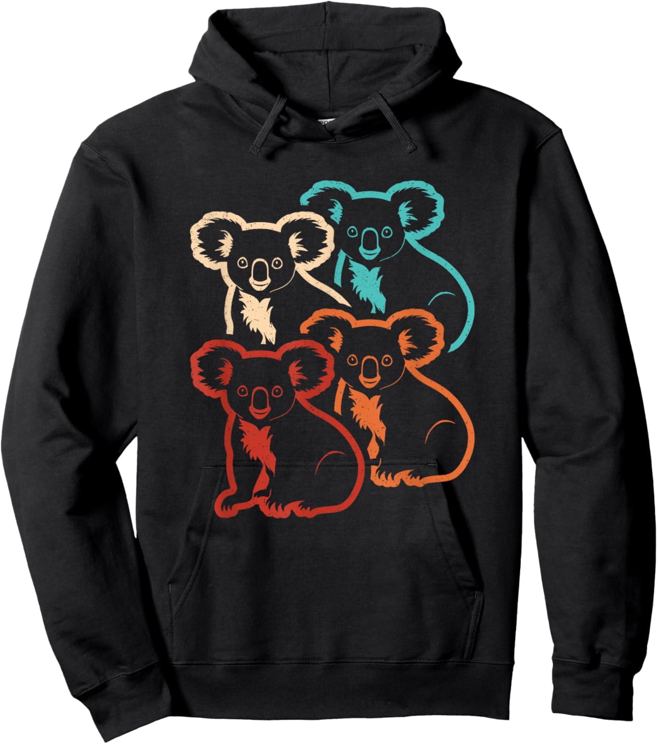 Retro Koala Lover Vintage Koala Men Women Kids Hoodie - Hoodie | Black