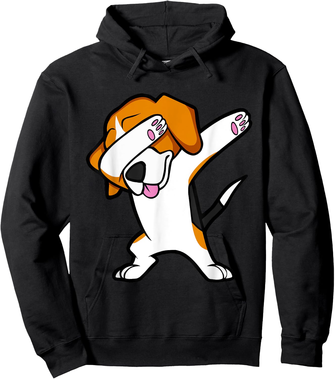 Funny Dabbing Beagle Hip Hop Dance Dab Dog Shirt Men Women Girls Kids Hoodie - Hoodie | Black