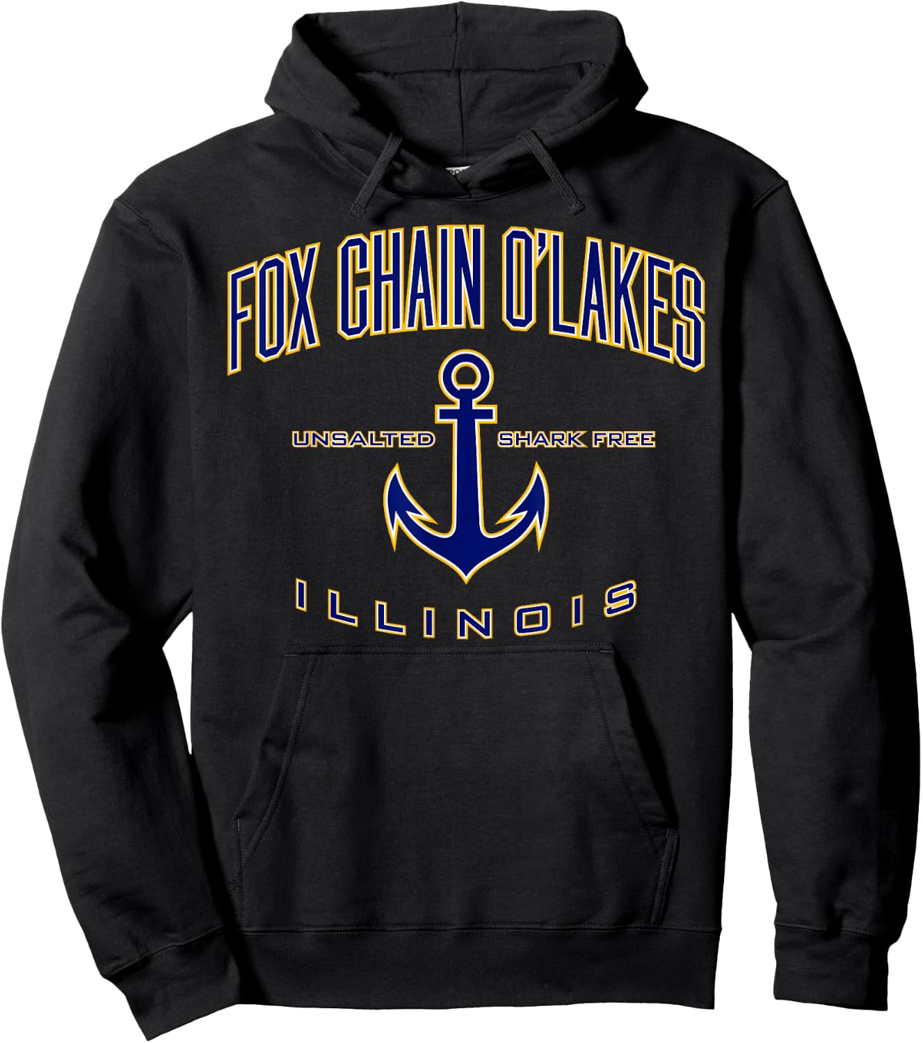 Fox Chain O'Lakes IL Shirt , Men, Girls & Boys Hoodie - Hoodie | Black