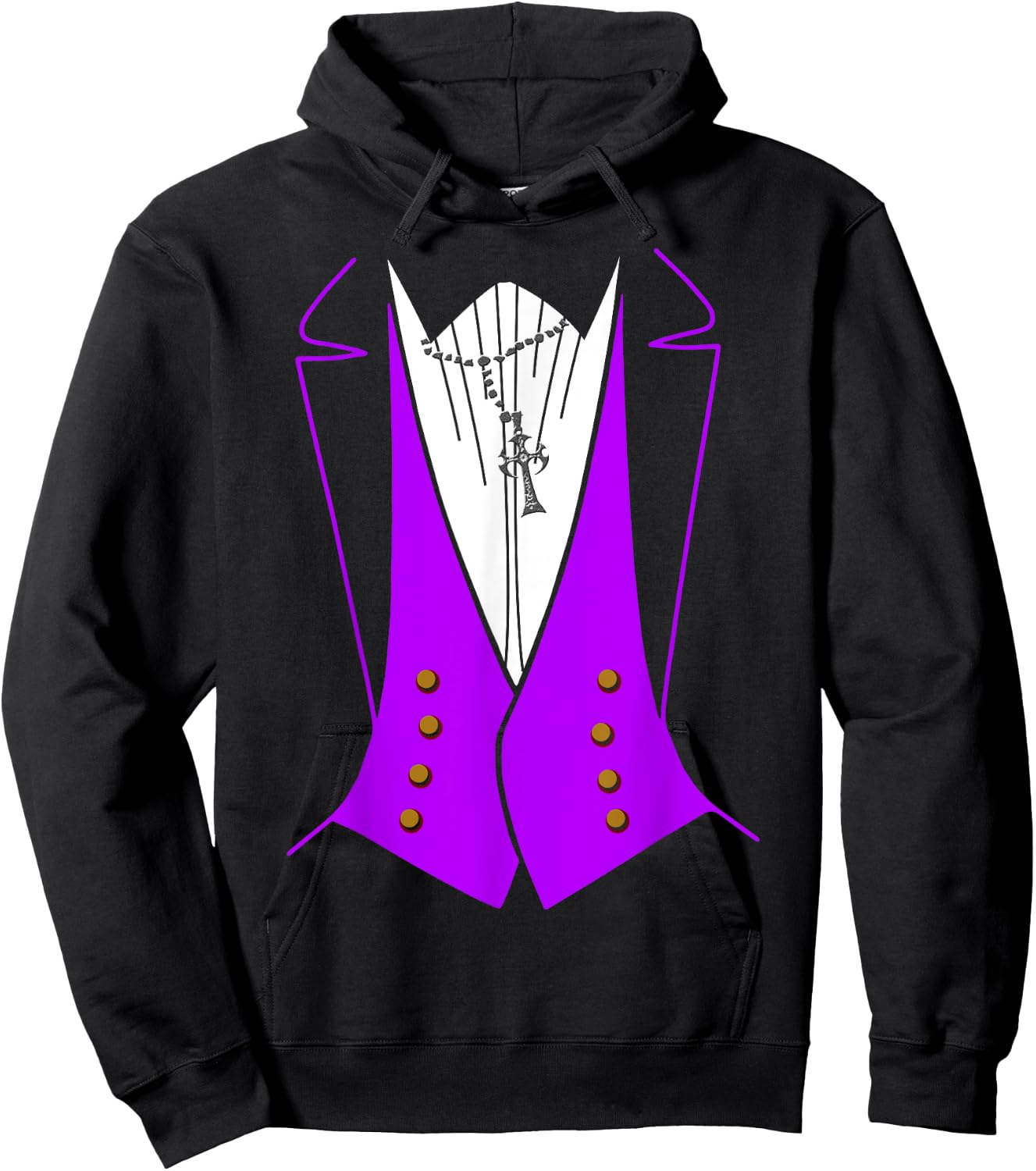 Dracula Halloween Tuxedo Costume Funny Party Hoodie - Hoodie | Black
